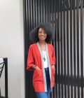 Burnt orange short sleeves kimono with mint neckline
