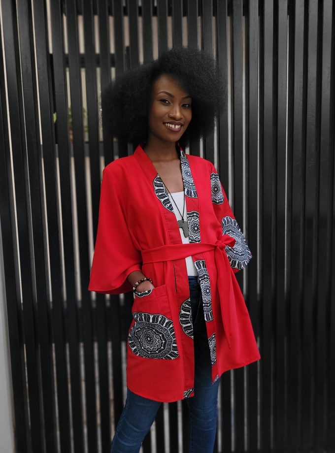 Mix and match red kimono