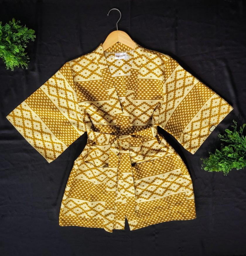 Gold printed kimono - Image 2