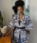 BW Bogolan printed kimono