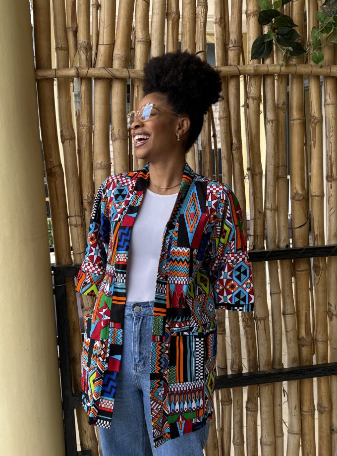 TRB printed kimono