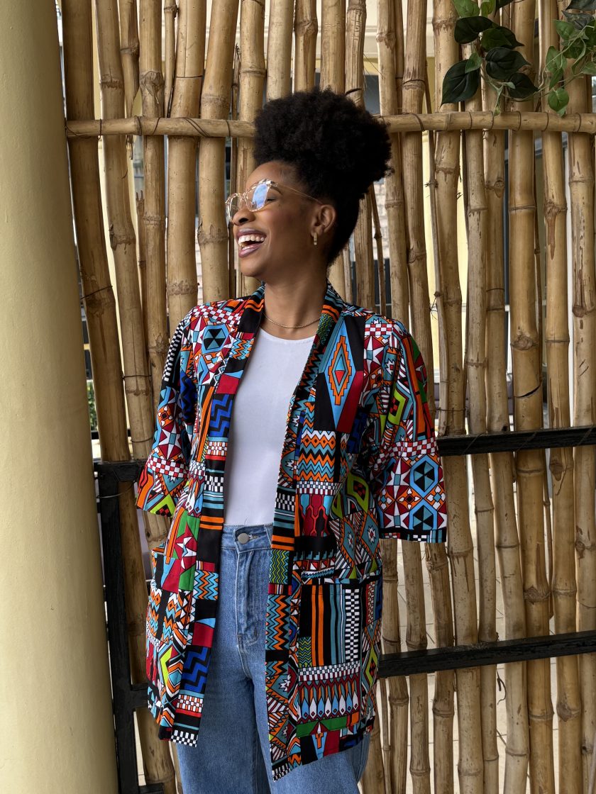 TRB printed kimono