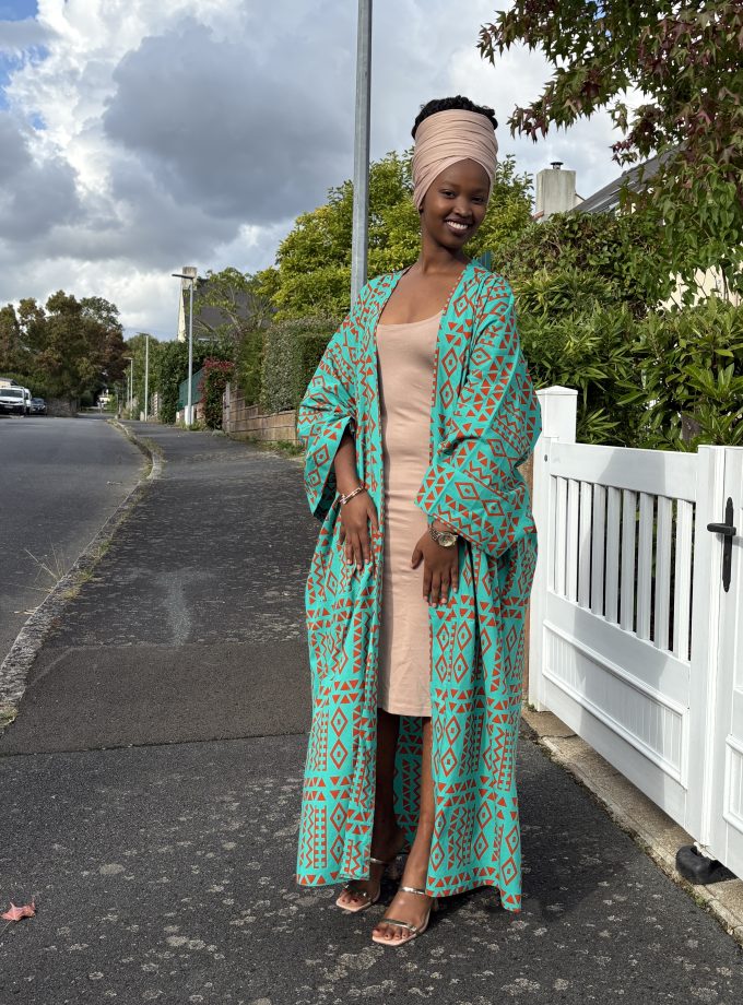 Maxi OT printed kimono