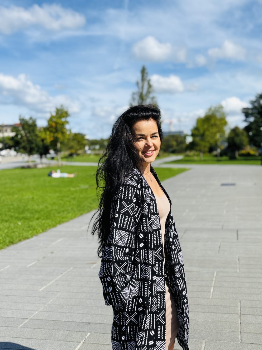 Midi black printed kimono - Image 3