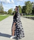 Maxi BW printed kimono